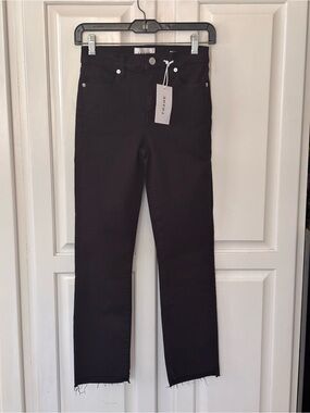 NEW W/ TAGS! Frame Women’s Black Denim High-Rise Straight Jeans: Sz 23